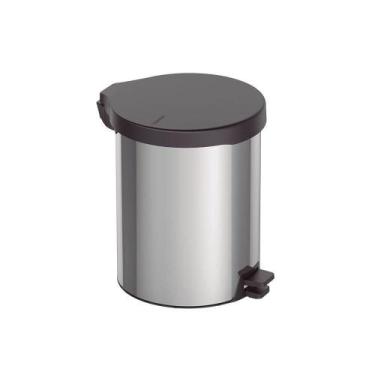 Imagem de Lixeira Tramontina New Com Pedal 12l Redonda Inox Polido Aço Inox Poli