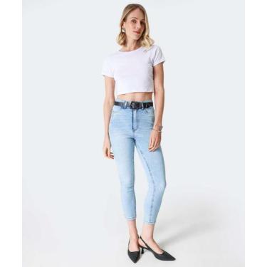 Imagem de Calça Jeans Cigarrete Feminina Azul-01007 - Vizzy, 38, Jeans azul