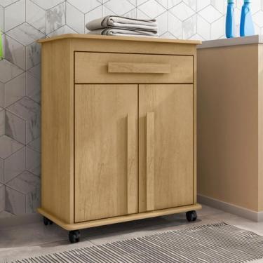 Imagem de Armário Multiuso Chile com 2 Portas e 1 Gaveta com Prateleira e Rodízi