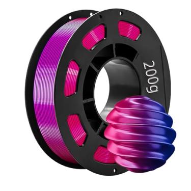 Imagem de Filamento PLA de seda gradiente impressora 3D material de modelagem de filamento 1,75 mm 200g, filamento de impressão de alta velocidade, dureza aprimorada, sem entupimento sem deformação, precisão