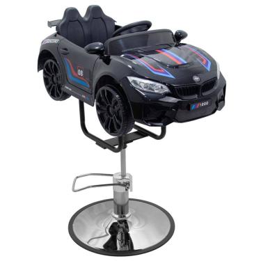 Imagem de Carrinho de Corte Infantil Base Cromada BMW - Preto