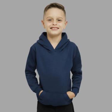 Imagem de Moletom Infantil Liso Especial Canguru Mb Sport Marinho, Azul, Marinho