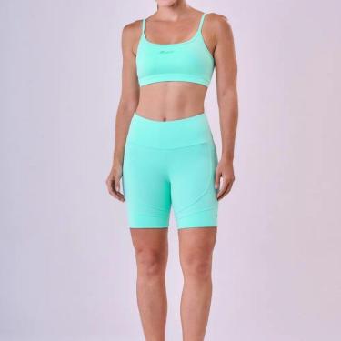 Imagem de Bermuda Legging Alta Compressão Feminina Academia Authen - Verde-Feminino
