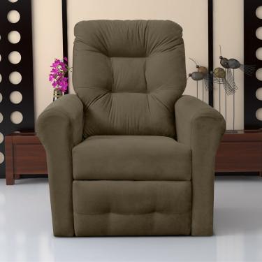 Imagem de Poltrona Reclinável Para Descanso Thalia Suede Cappuccino Casah