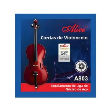 Imagem de Cordas De Violoncelo Alice A803 Com Núcleo De Aço Para Violoncelos De 