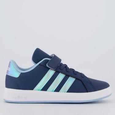 Imagem de Tênis Adidas Grand Court 2.0 Azul e Branco Infantil-Unissex