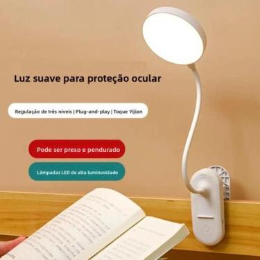 Imagem de Luminária De Mesa LED Com Brilho Ajustável, Flexível, Com Suporte Tipo