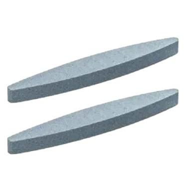 Imagem de Kit 2 Pedra Amolar Canoa Faca Dupla Face Fino Grosso Afiar Tesoura - V