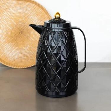 Imagem de Garrafa Térmica 1L Elegante Bebidas Quentes e Frias Conserva Temperatu