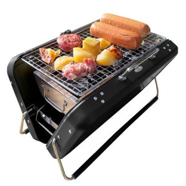 Imagem de Parrilla de carbón portátil BECUSSITTA plegable de acero inoxidable