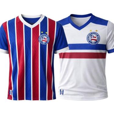 Imagem de Kit 2 Camisas Bahia Tricolor e Branca - Masculino-Masculino