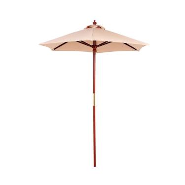 Imagem de Ombrelone Tramontina em Madeira e Poliéster Quadrado Bege sem Base 2,0M para Área Exter...