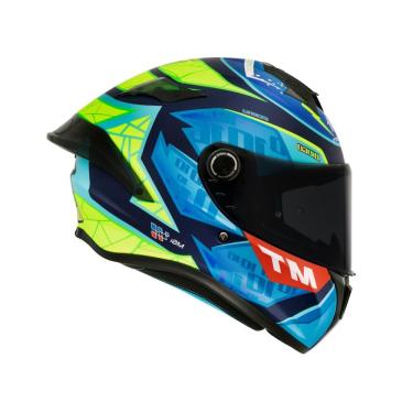 Imagem de Capacete Mt Targo S Diogo Moreira Azul Verde E Amarelo Fosco