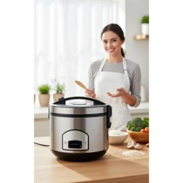 Imagem de Panela Elétrica Arroz 10 Xícaras 700W Cozi Vapor Inox - Congratulation