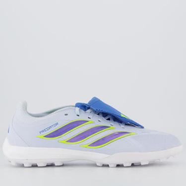 Imagem de Chuteira Adidas Predator League Society Azul e Verde, 42