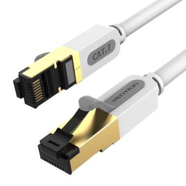 Imagem de Cabo de Rede Lan Giga Ethernet Cat 7 Vention 2m 10gbps Cor Branco