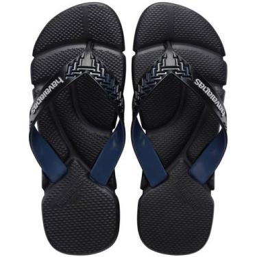 Imagem de Chinelo havaianas power 2.0 preto/azul índigo,  39, Preto, Azul índigo