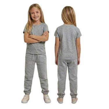 Imagem de Kit 2 Calça Moletom Juvenil Flanelada Masculino Feminino Unisex - Vale
