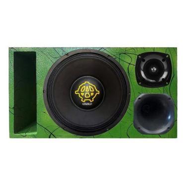 Imagem de Caixa trio duto régua woofer kaos bass 650 unlike 400 cores + módulo t