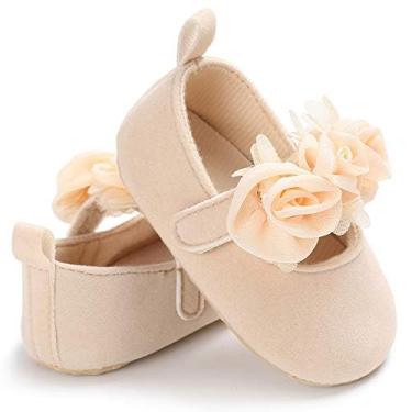 Imagem de Vestido Mary Jane para bebês meninas sapatos rasos para recém-nascido antiderrapante so...