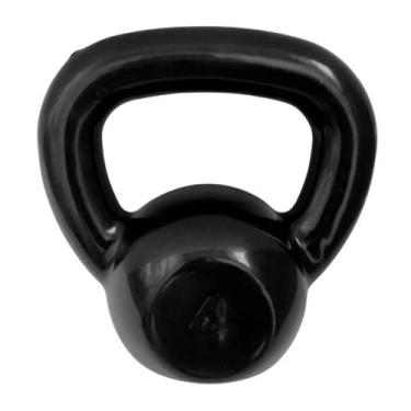 Imagem de Kettlebell Emborrachado Unibrás 4 Kg, Preto