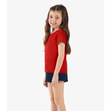 Imagem de Shorts Básico Infantil Feminino Rovi Kids Azul, 3, Azul