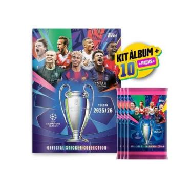 Imagem de Uefa Champions League 2026 Kit Álbum Brochura e 60 Figurinhas - TOPPS