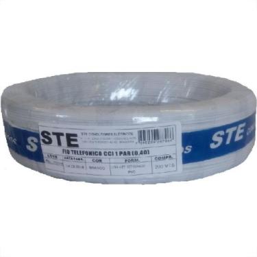 Imagem de Fio Telefone 1 Par Cci Ste Branco 200M Pr 798 - STEEL CABLE, Branco
