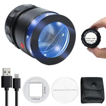 Imagem de Lupa de aumento AOOFCMLLC 30X com LED recarregável por USB
