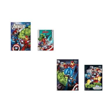 Imagem de Kit Avangers Asb Caderno Brochurao Cd+Caderno Brochura 1/4 Cd 80Fl Til