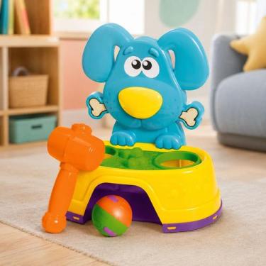 Imagem de Brinquedo Bebe Cachorro Bate Bate Bolinha Martelo Infantil - JXP Brink