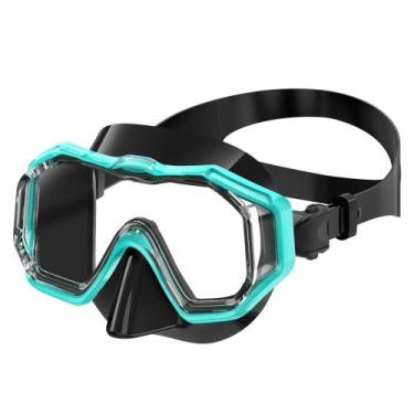 Imagem de Máscara De Snorkel Ajustável Para Crianças Com 3 Janelas, Visão Ampla 