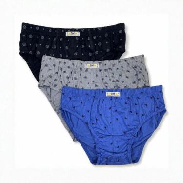Imagem de Kit c/ 3 Cueca Slip Algodão Desenhos Dom Marco, M