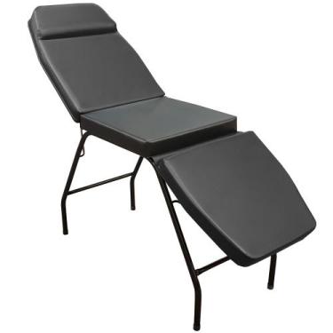 Imagem de Maca 3 Posições Reclinável Estética Clínica Stúdio Tattoo Preto Forty 