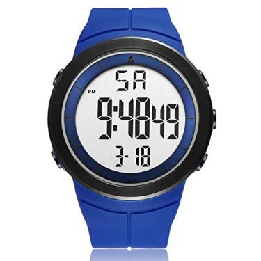 Imagem de Relógio Digital Masculino Sport Silicone Relógio de Pulso Unissex Tela Led A Prova D'água (C4)