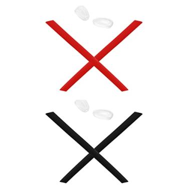 Imagem de Mryok Kits de substituição para fones de ouvido Oakley Gauge 6 OO6038 – Opt, Vermelho e preto, One Size