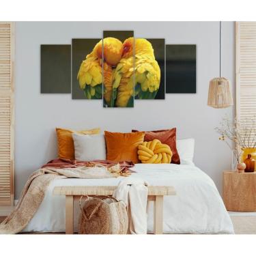 Imagem de Quadro Decorativo Sala Quarto Escritório Passarinhos Abraço