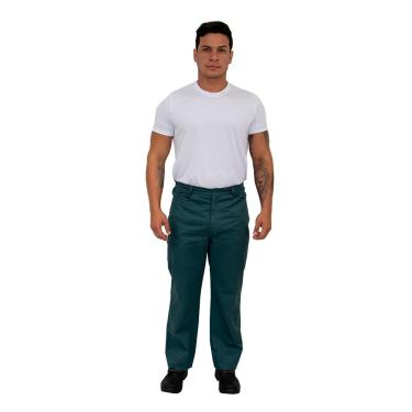 Imagem de Calça Profissional Operacional Brim Cós Meio Elástico