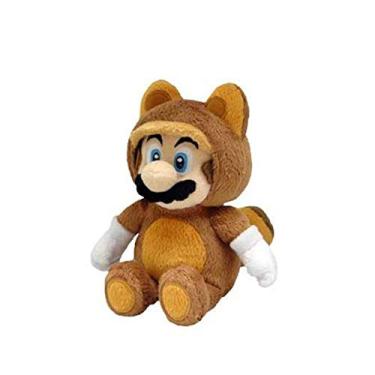 Imagem de Tanooki Mario de pelúcia oficial do Super Mario da Little Buddy, 22,8 cm