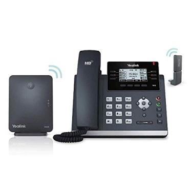 Imagem de Yealink W41P DECT Desk IP Phone and BaseStation. LCD gráfico de 7 polegadas. Dual-port 10/100 Ethernet, 802.3af PoE, adaptador de alimentação incluído