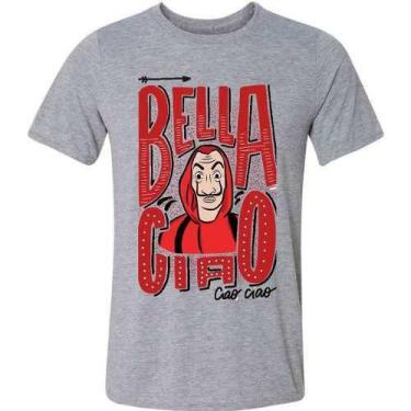 Imagem de Camiseta Camisa La Casa De Papel Bella Ciao - Vetor Camisaria