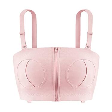 Imagem de Tingpai Sutiã de bombeamento com as mãos livres sutiã de bomba de mama ajustável de algodão sutiã sem anel de aço pa amamentar