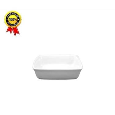 Imagem de Travessa Quadrada Porcelana Branca 780ml Assadeira - Porcelana L.A