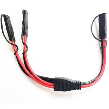 Imagem de AYECEHI Conector SAE 10AWG SAE cabo adaptador automotivo de alimentação CC divisor Y 1 a 2 SAE cabo de extensão 10AWG 40 cm - com tampa à prova d'água