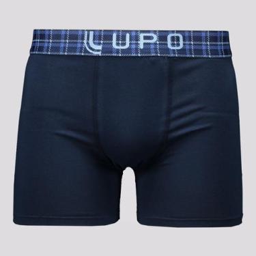 Imagem de Cueca Boxer Lupo Algodão Azul-Marinho