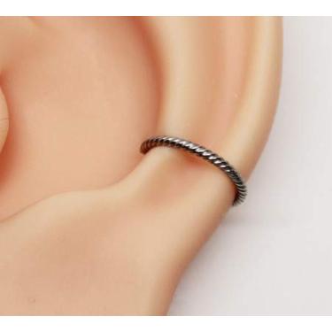 Imagem de Piercing Conch Trançado Segmentado Clicker Aço Cirúrgico