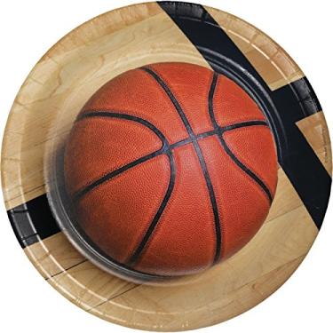 Imagem de Placas de papel de basquete, 24 unidades