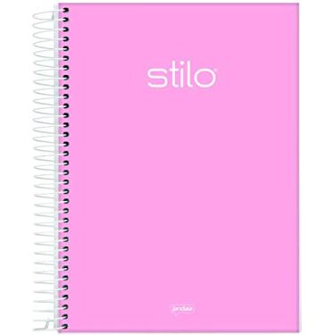 Imagem de Caderno Espiral Universitário Capa Dura 1X1 80Fls 04/Pt Stilo Rosa Pastel Fsc