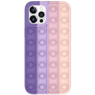 Imagem de Yagood Capa de celular Fidget Toys, capa de telefone Pop It, capa protetora Push Pop It, brinquedos de alívio de estresse (A2, para iPhone Xs Max)