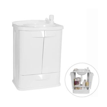 Imagem de Gabinete Para Banheiro Fit 2 Portas Com Lavatório- Plástico - Astra
